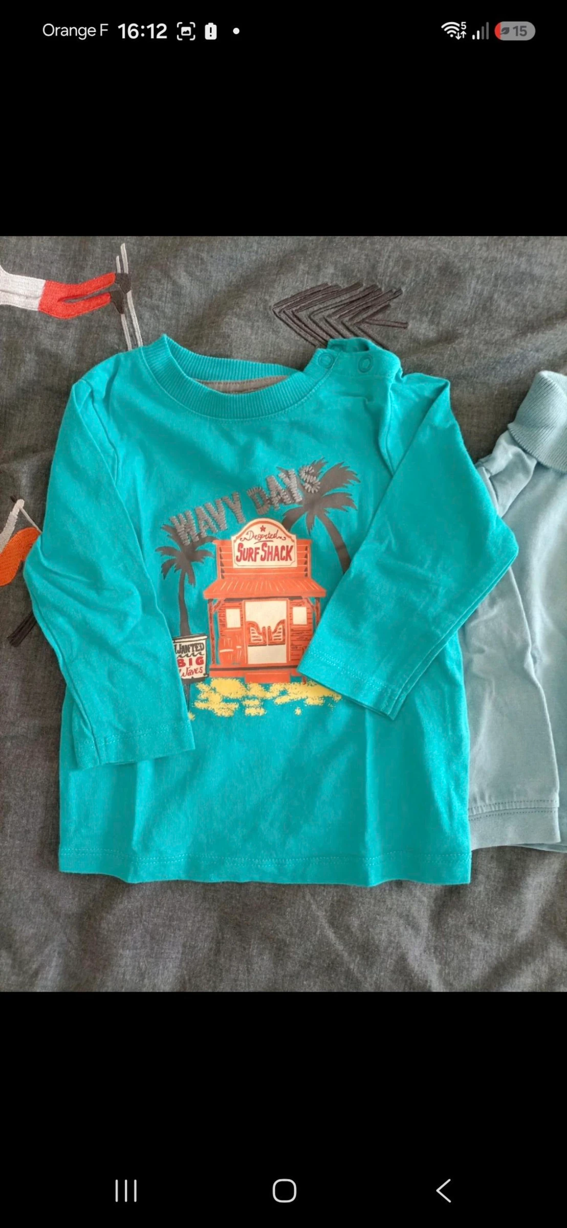 Lote de 3 camisetas de manga longa para bebê de 6 meses – photo 4